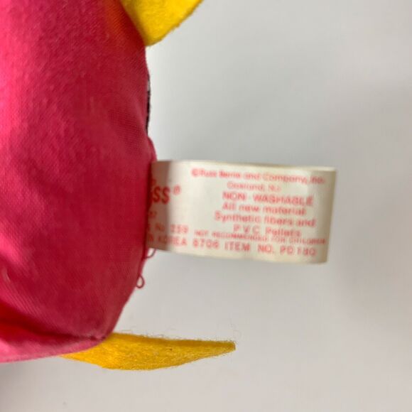 Coty Wild Musk Beanie Boppers Plush 1980s Sachet Russ Berrie White Guitar Pink - Picture 5 of 8